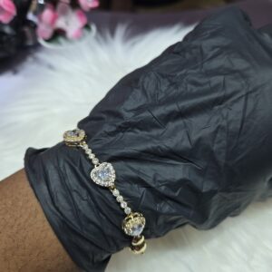 Alternative view of The "Amore" Heart Link Bracelet